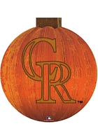 Colorado Rockies Halloween Pumpkin Sign - Purple