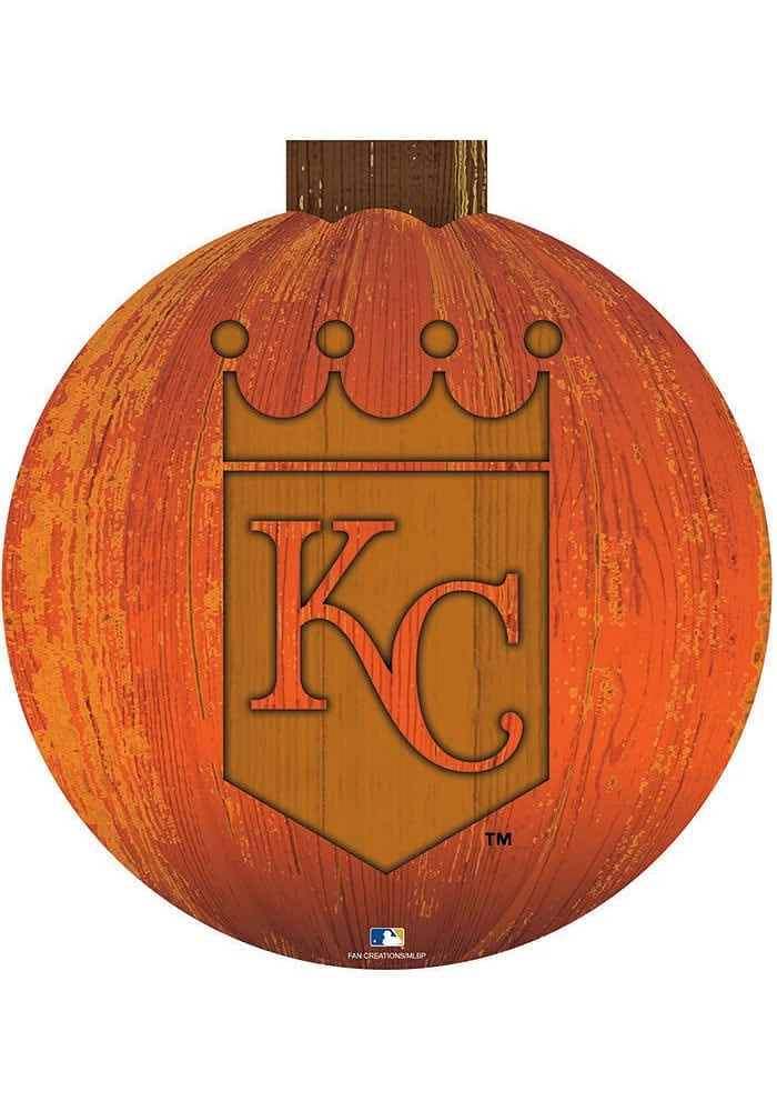 Kansas City Royals Halloween Pumpkin Sign - Blue