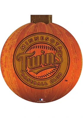 Minnesota Twins Halloween Pumpkin Sign - Blue
