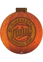 Minnesota Twins Halloween Pumpkin Sign - Blue