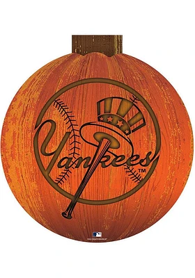 New York Yankees Halloween Pumpkin Sign - Blue
