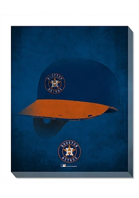 Houston Astros Ghost Helmet Canvas Wall Art - Orange