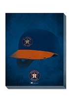 Houston Astros Ghost Helmet Canvas Wall Art - Orange