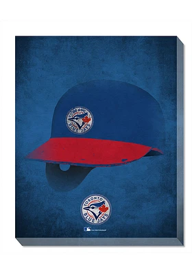 Toronto Blue Jays Ghost Helmet Canvas Wall Art - Blue