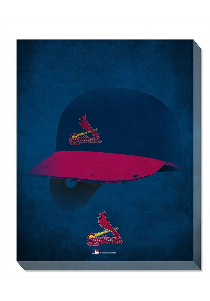 St Louis Cardinals Ghost Helmet Canvas Wall Art - Red