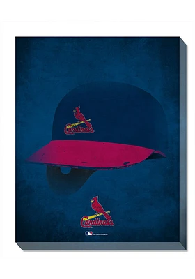 St Louis Cardinals Ghost Helmet Canvas Wall Art - Red