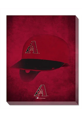Arizona Diamondbacks Ghost Helmet Canvas Wall Art - Red
