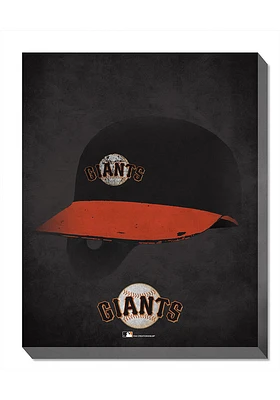 San Francisco Giants Ghost Helmet Canvas Wall Art - Orange