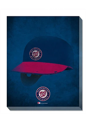 Washington Nationals Ghost Helmet Canvas Wall Art - Red
