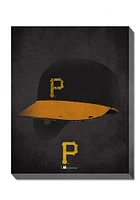 Pittsburgh Pirates Ghost Helmet Canvas Wall Art - Black