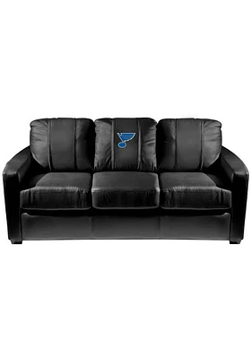 St Louis Blues Faux Leather Sofa - Black