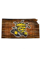 Wichita State Shockers Distressed State 24 Inch Sign - Brown