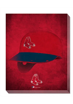 Boston Red Sox Ghost Helmet Canvas Wall Art - Red
