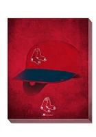 Boston Red Sox Ghost Helmet Canvas Wall Art - Red