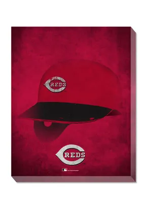 Cincinnati Reds Ghost Helmet Canvas Wall Art