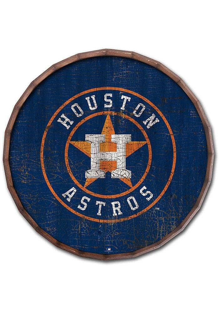 Houston Astros Cracked Color Inch Barrel Top Sign