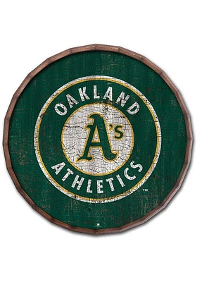 Oakland Athletics Cracked Color Inch Barrel Top Sign