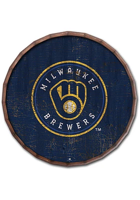 Milwaukee Brewers Cracked Color Inch Barrel Top Sign