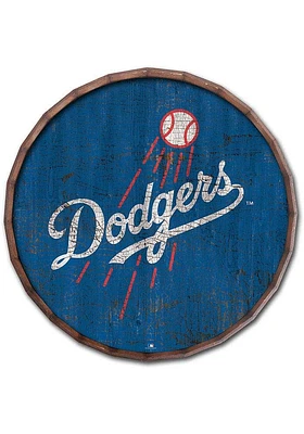 Los Angeles Dodgers Cracked Color 24 Inch Barrel Top Sign - Blue