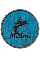 Miami Marlins Cracked Color 24 Inch Barrel Top Sign - Blue