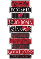 Wisconsin Badgers Celebrations Stack 24 Inch Sign - Cardinal