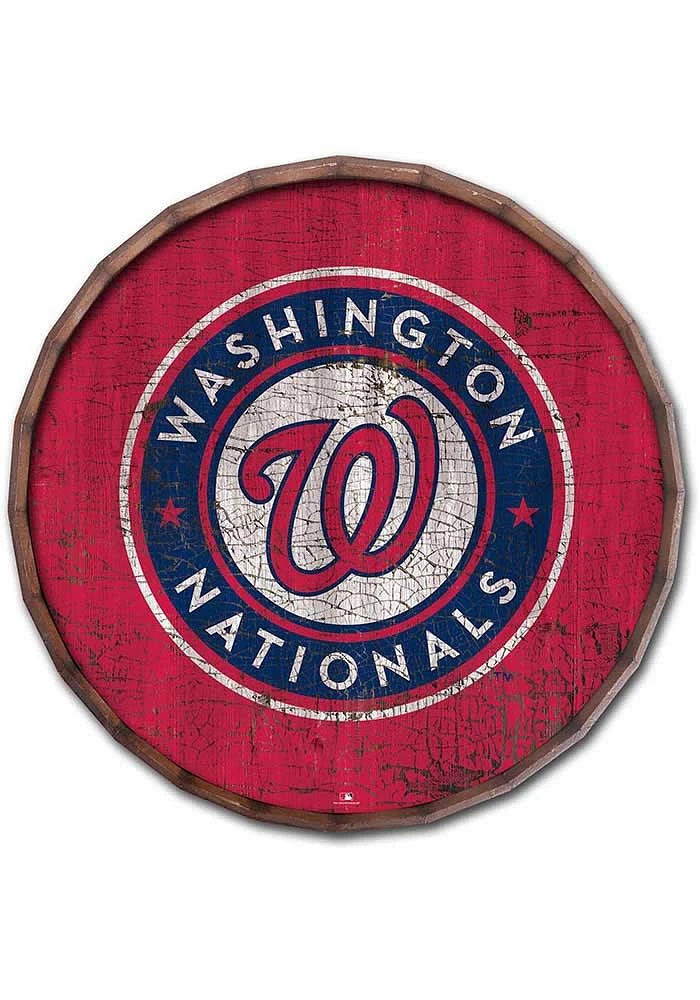 Washington Nationals Cracked Color Inch Barrel Top Sign