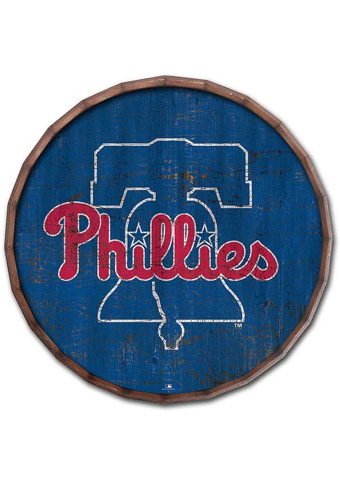 Philadelphia Phillies Cracked Color Inch Barrel Top Sign