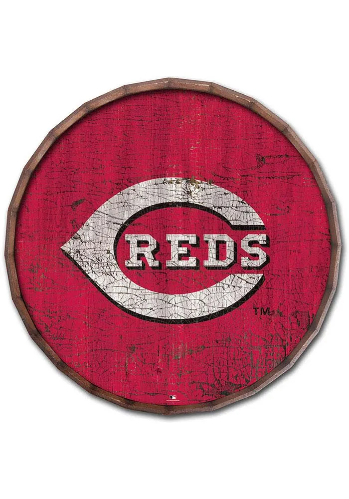 Cincinnati Reds Cracked Color Inch Barrel Top Sign