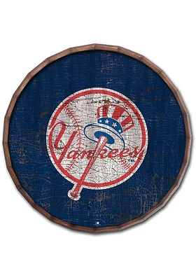 New York Yankees Cracked Color Inch Barrel Top Sign