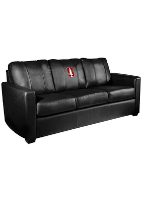Stanford Cardinal Faux Leather Sofa - Black