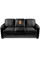 Syracuse Orange Faux Leather Sofa - Black