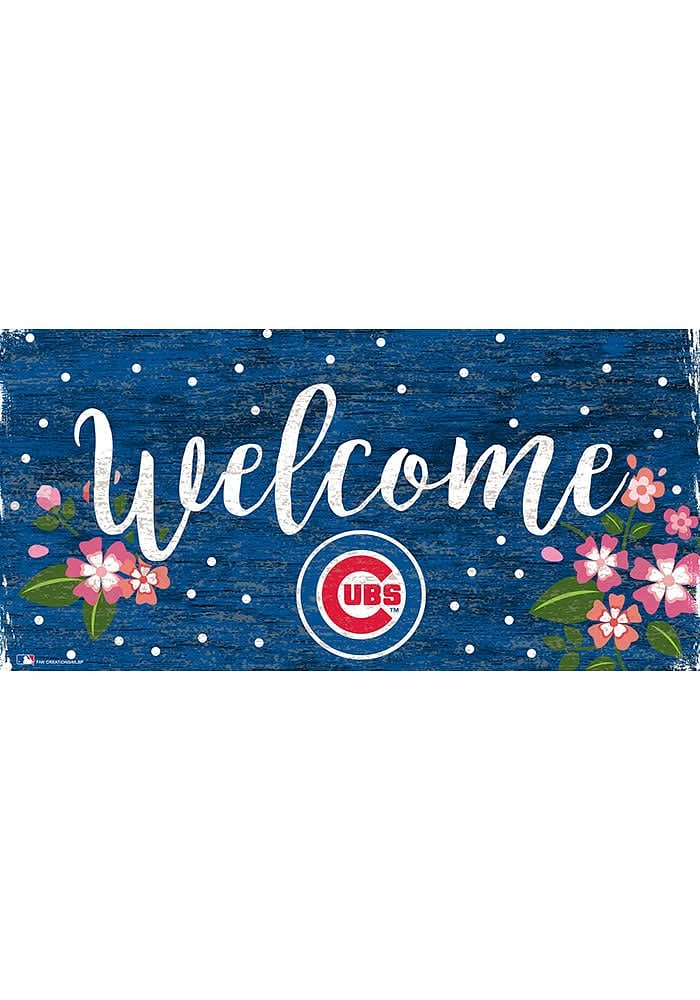 Chicago Cubs Welcome Floral Sign