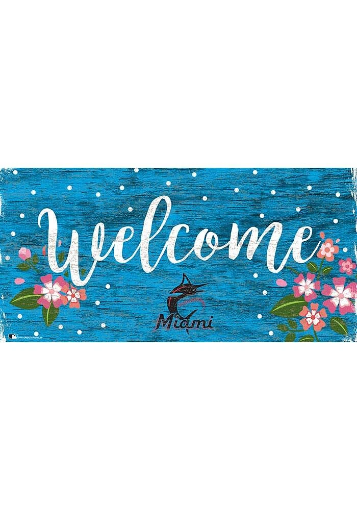 Miami Marlins Welcome Floral Sign