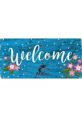 Miami Marlins Welcome Floral Sign