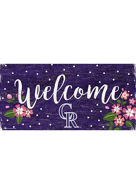 Colorado Rockies Welcome Floral Sign