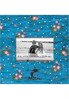 Miami Marlins Floral Picture Frame
