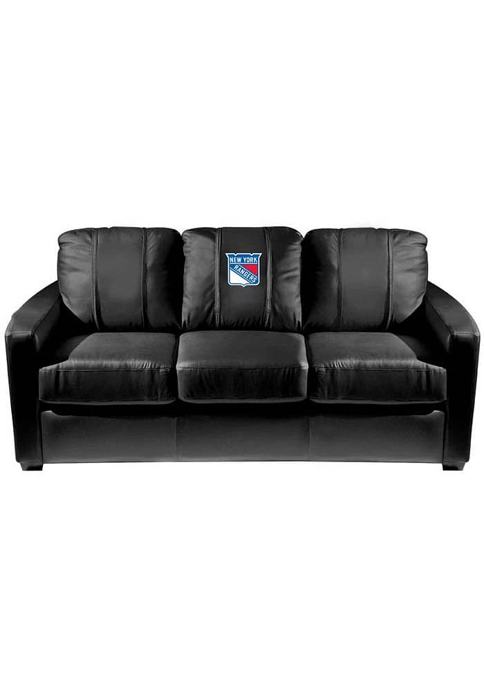 New York Rangers Faux Leather Sofa - Black