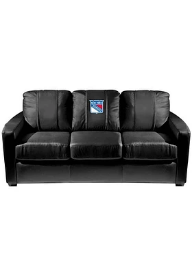 New York Rangers Faux Leather Sofa - Black