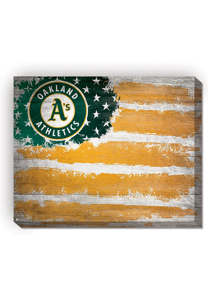 Oakland Athletics Flag 16x20 Wall Art