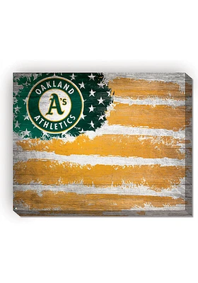 Oakland Athletics Flag 16x20 Wall Art