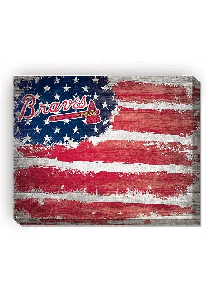 Atlanta Braves Flag 16x20 Wall Art