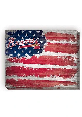 Atlanta Braves Flag 16x20 Wall Art