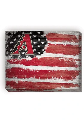 Arizona Diamondbacks Flag 16x20 Wall Art