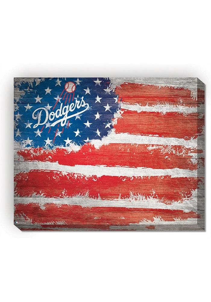 Los Angeles Dodgers Flag 16x20 Wall Art