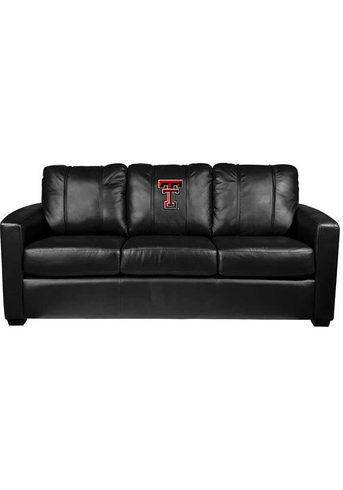 Texas Tech Red Raiders Faux Leather Sofa - Black