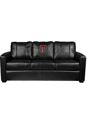 Texas Tech Red Raiders Faux Leather Sofa - Black