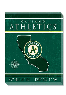 Oakland Athletics Coordinates 16x20 Wall Art