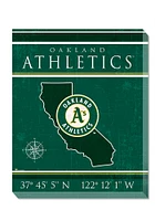 Oakland Athletics Coordinates 16x20 Wall Art