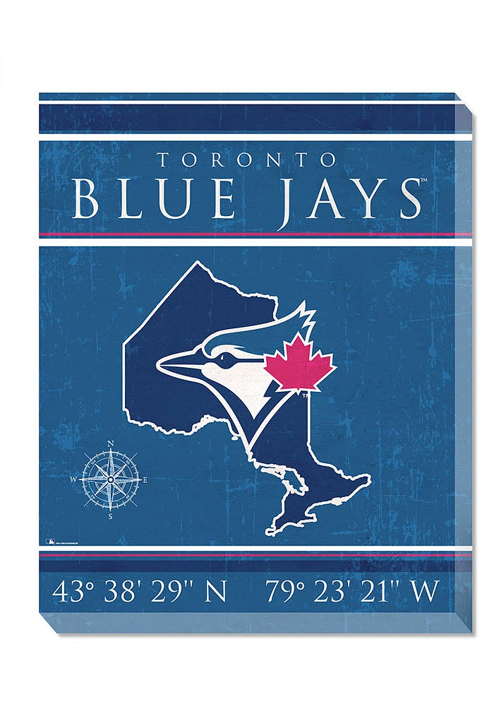 Toronto Blue Jays Coordinates 16x20 Wall Art