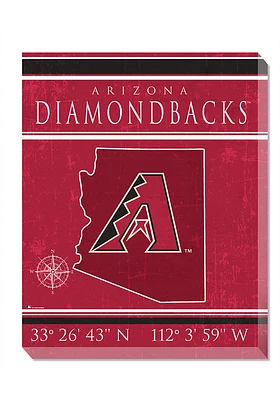 Arizona Diamondbacks Coordinates 16x20 Wall Art